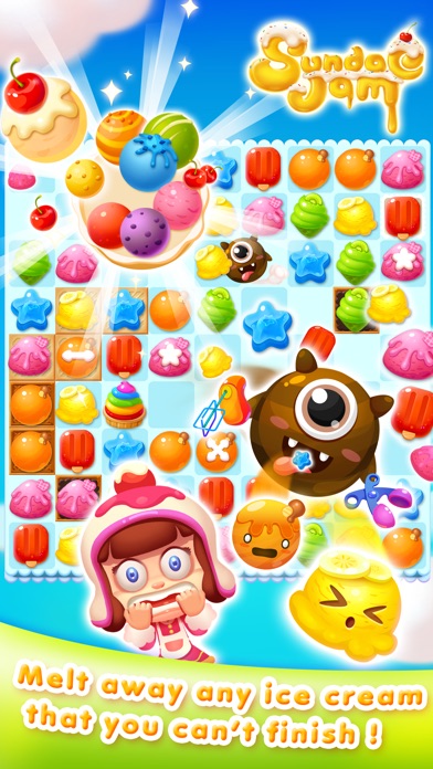 ICECREAM SUNDAE JAM - FREE MATCH 3 PUZZLE & ARCADE GAME 1.5.2 IOS GAME GIẢI TRÍ ICECREAM SUNDAE JAM - FREE MATCH 3 PUZZLE & ARCADE GAME 1.5.2 IOS