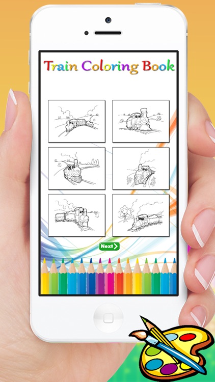 Train Coloring Book - Cute Drawing for Kids Free Games