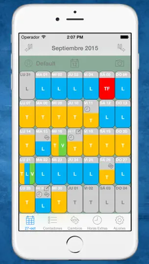 Captura de pantalla de Shift Cal - CuadraTurnos PRO en iPhone 1