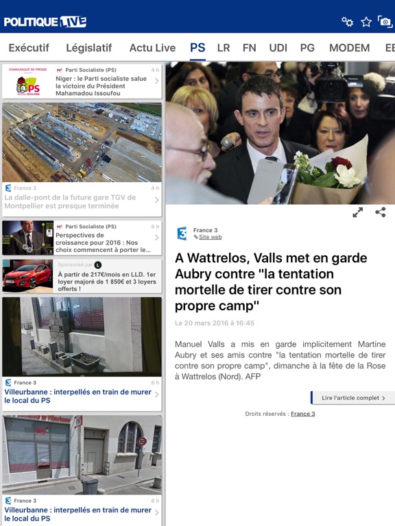 Screenshot #5 pour Politique Live : L'actu des présidentielles 2017