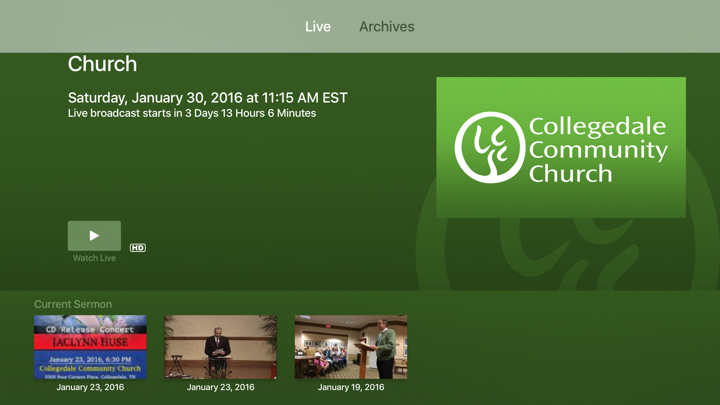 Screenshot #1 pour Collegedale Community Church