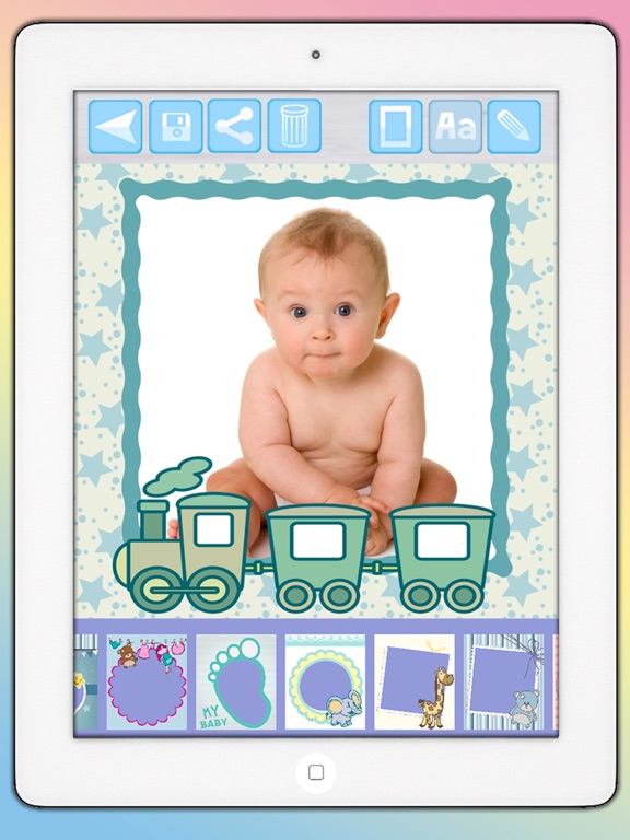 Photo frames for babies and kids for your album iPad screenshot