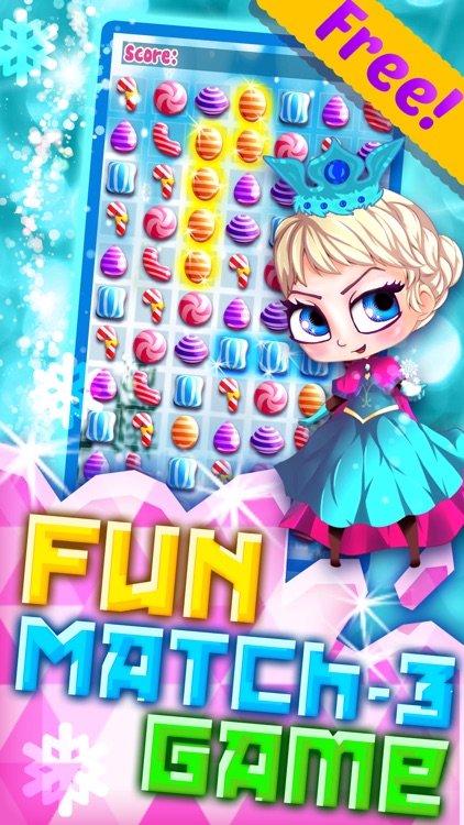 Queen Candy Match-3 Games 2 - Christmas blast & puzzle sweeper for kids