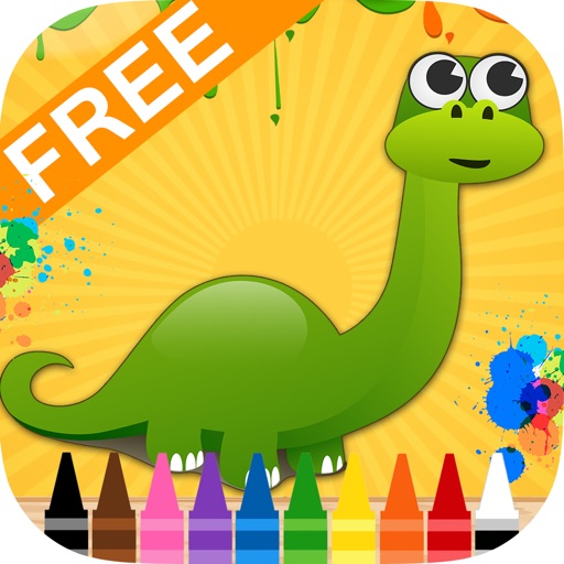 Dinosaur Coloring Book - Kids Drawing Dino Painting Game Free iOS App