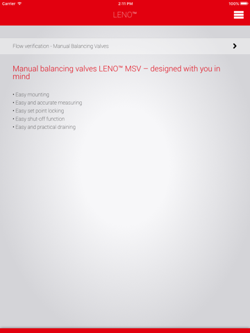 MSV LENO™ iPad screenshot