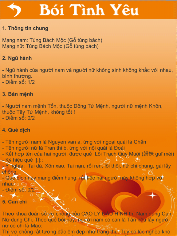 Screenshot #6 pour Boi tinh yeu