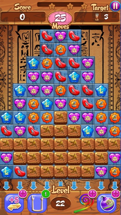 Egypt Crush - Hieroglyphic Scriptures From the Pharaoh Tut Shrine In Luxor - Free Match 3 Game screenshot-4