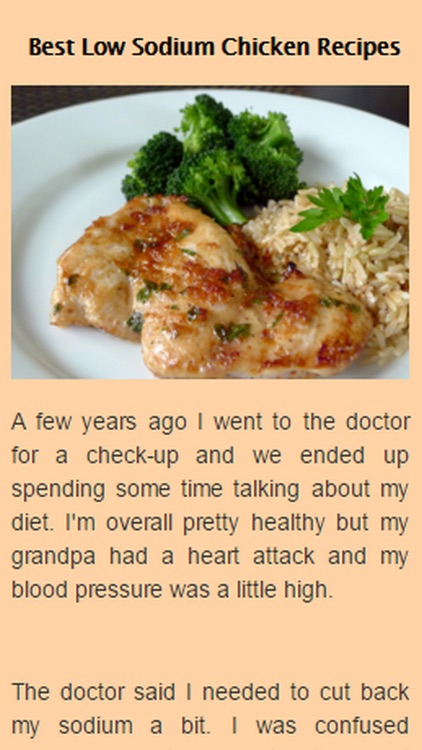 Low Sodium Recipes.