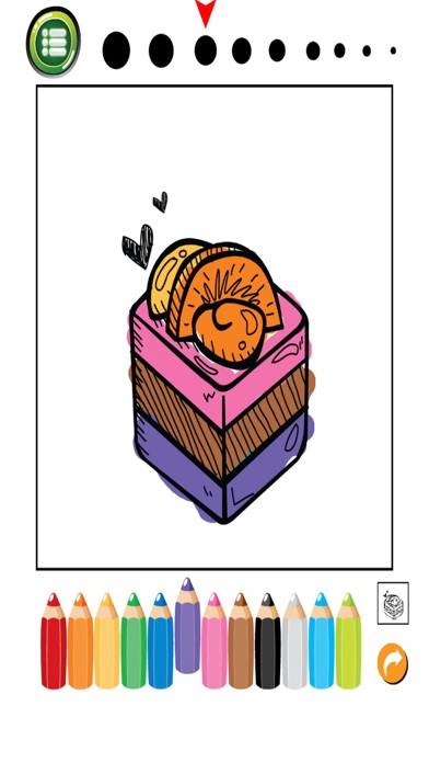 Happy Cake Coloring Book : Free For Toddler And Kids! iPhone screenshot