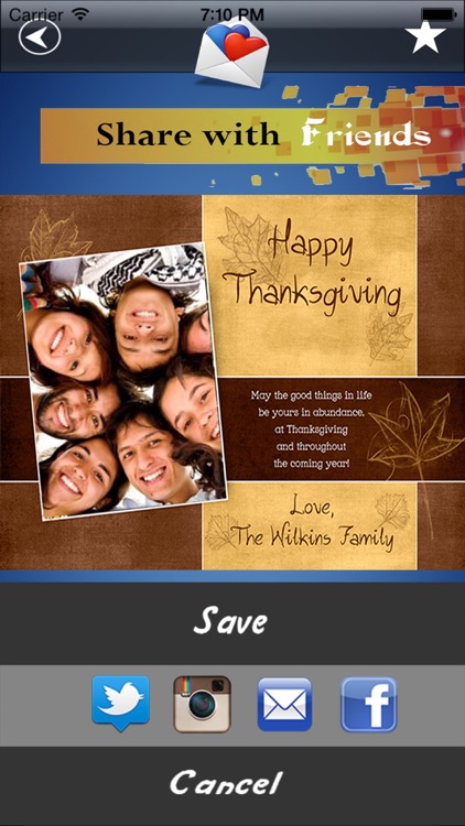 PostEcards- Best Thanksgiving Quotes Stickers & Photo Personalized Greeting Cards screenshot-4