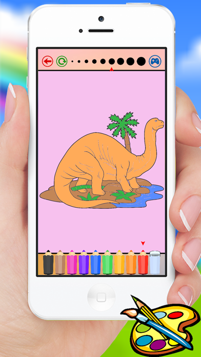 Dinosaur Coloring Book for Kids and kindergarten iPhone screenshot