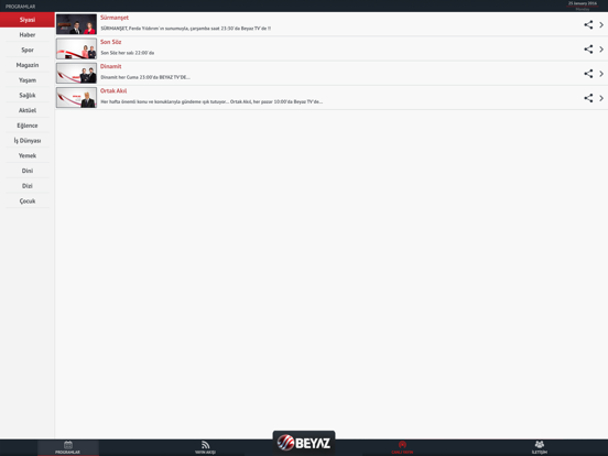 Beyaz TV iPad screenshot 4