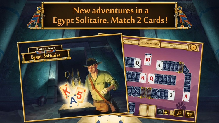 Egypt Solitaire. Match 2 Cards. Card Game