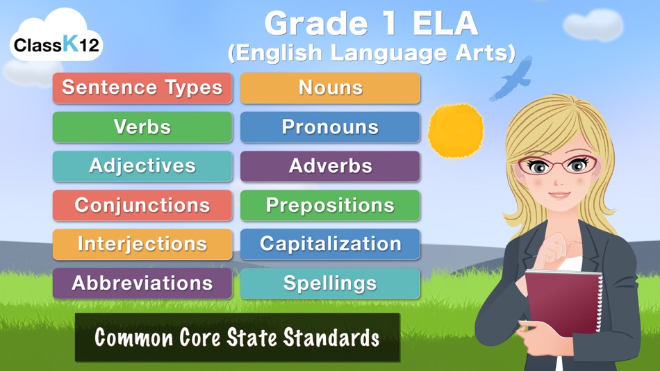 First Grade Grammar by ClassK12 - A fun way to learn English Language Arts [Lite] - 1.0 - (iOS)