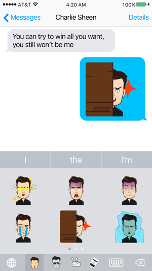 ‎Sheenoji - The Charlie Sheen Keyboard Screenshot