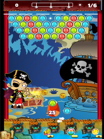Pirate Prince Treasure Bubble Shooter Pop iPad screenshot