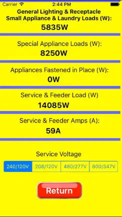 Electrical Load Calculator & Electrical Plan Example iPhone image 4