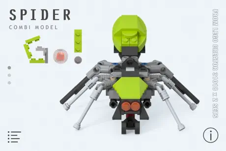 Spider for LEGO Creator 31018 x 2 Sets - Building Instructions