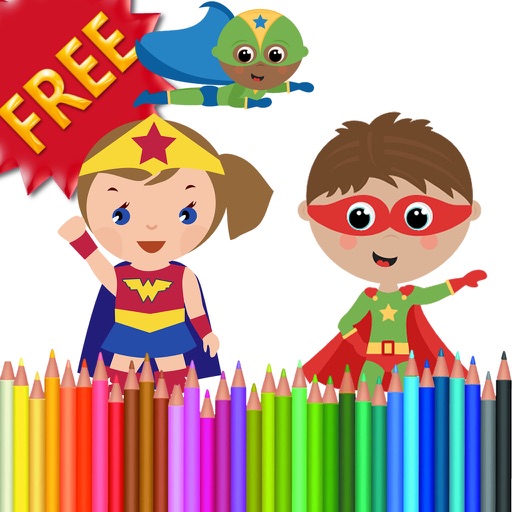 Coloring Book Heroes Free iOS App