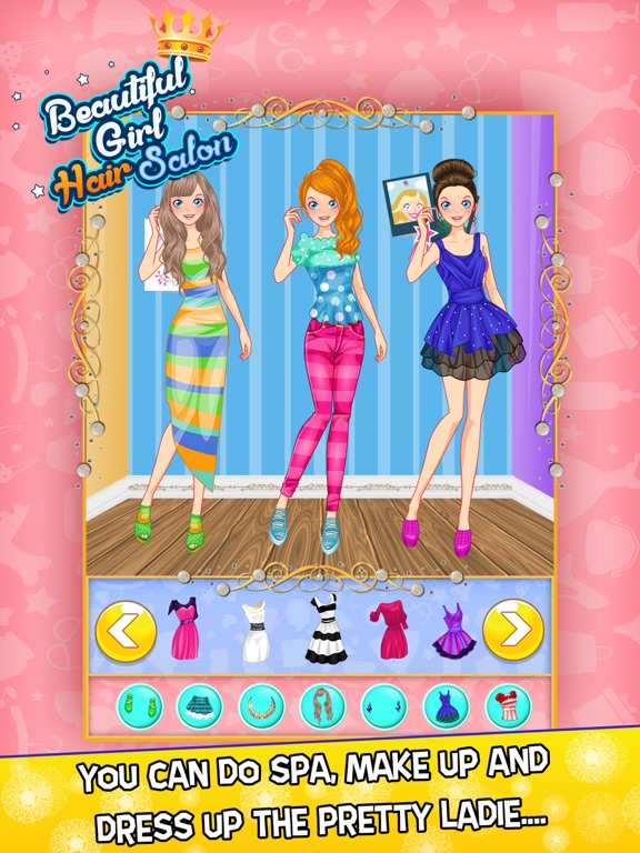 Screenshot #5 for Beautiful Girl Hair Salon with Dress Up kids Game