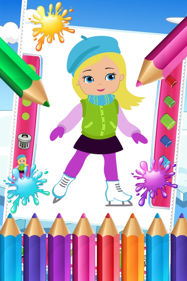 Little Girls Colorbook Drawing to Paint Coloring Game for Kids screenshot 3