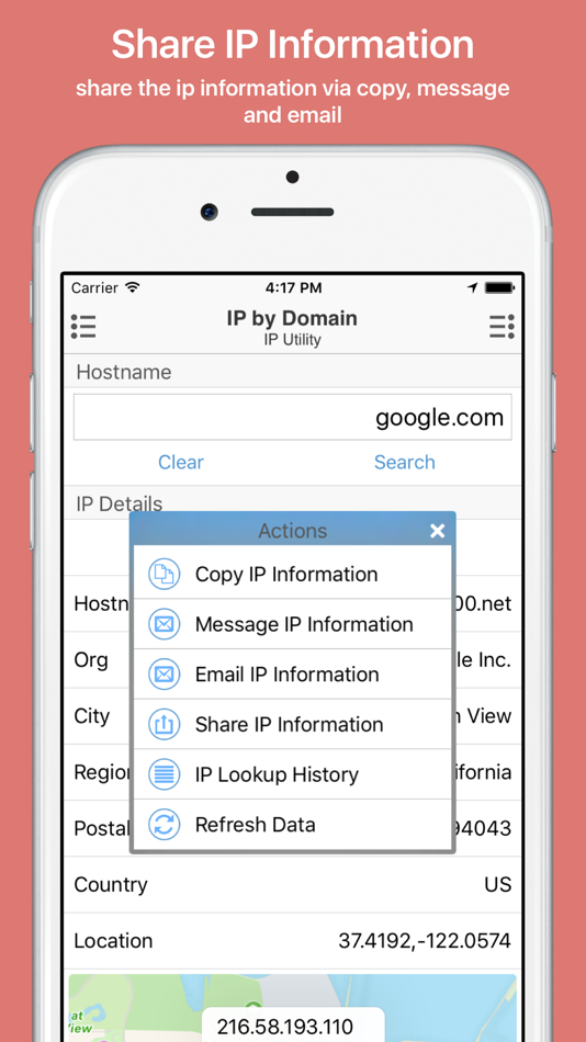 #4. IP Utility: Track & Share IP Address (iOS) 由: Apponance, Inc.