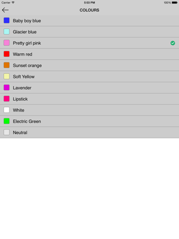 Nursery Light iPad screenshot 4 - Productivity app