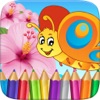 Icon Butterfly Fairy and Bugs Coloring Book Drawing for Kid Games