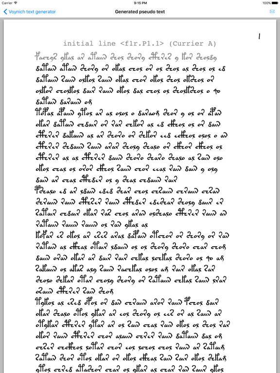 Screenshot #6 pour VoynichTextGenerator