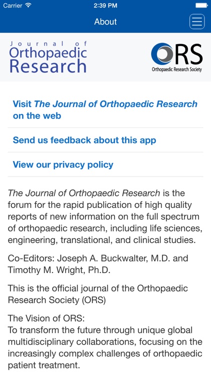 The Journal of Orthopaedic Research