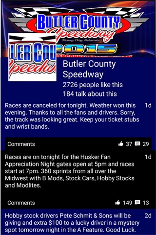 Butler County Speedway screenshot 4