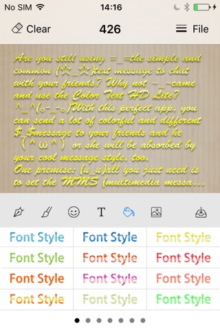 Color text message Lite screenshot 3