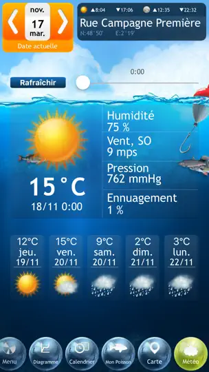Capture d'écran de Pêche Deluxe – Calendrier Et Meilleures Heures De Pêche sur iPhone 4