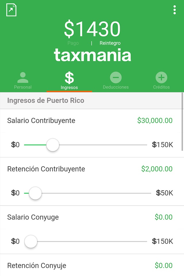 Taxmania Calculadora screenshot 2