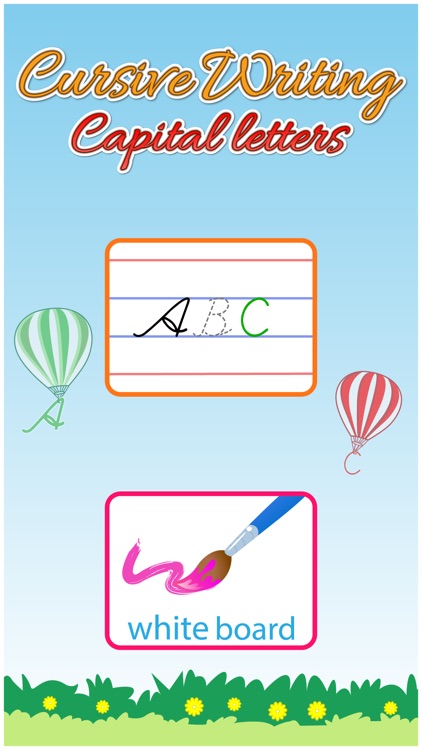Cursive Writing Capital letters Free : Kids learn to write uppercase alphabets and shapes