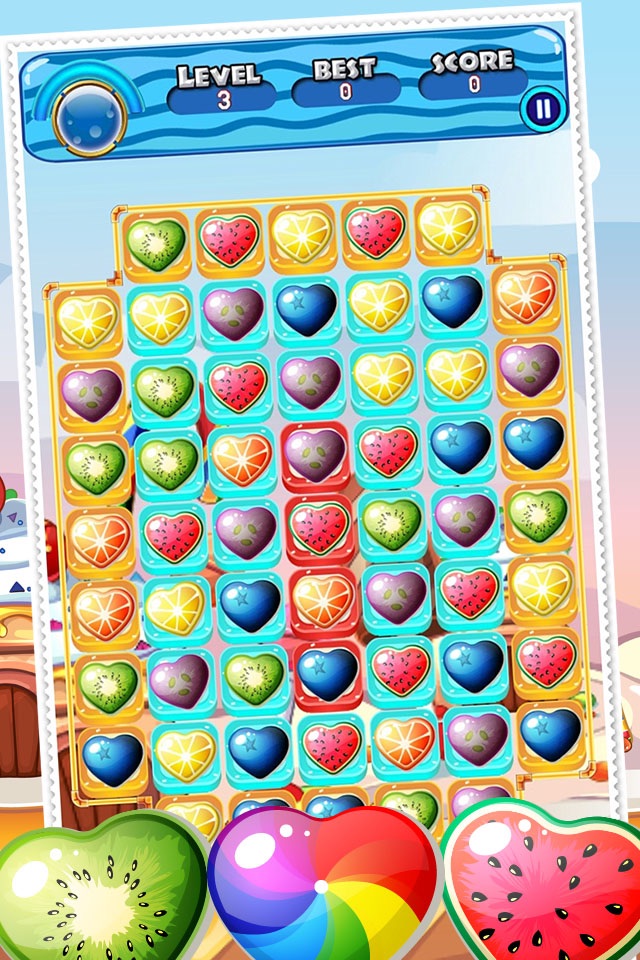 Fruit Heart Sweet Charm Heroes 3 Match Valentine Day screenshot 3