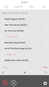 SetBoss - Manage your band's setlists and create multi-track demo ideas. screenshot