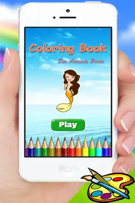 Game screenshot Sea Animals & Mermaid Coloring Book - Drawing Painting Kids mod apk