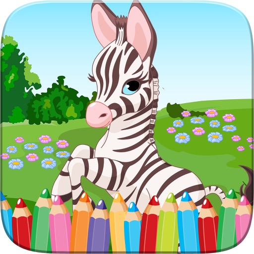 My Zoo Animal Friends Draw Coloring Book World for Kids Icon