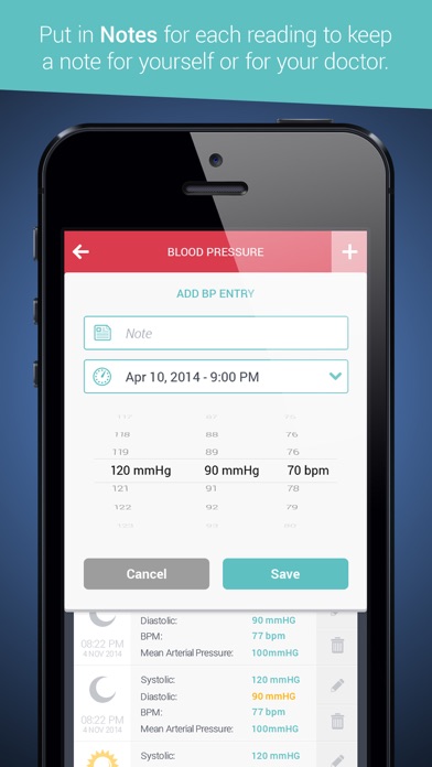 Health Tracker & Manager for iPhone - Personal Healthbook App for Tracking Blood Pressure BP, Glucose & Weight BMIのおすすめ画像4