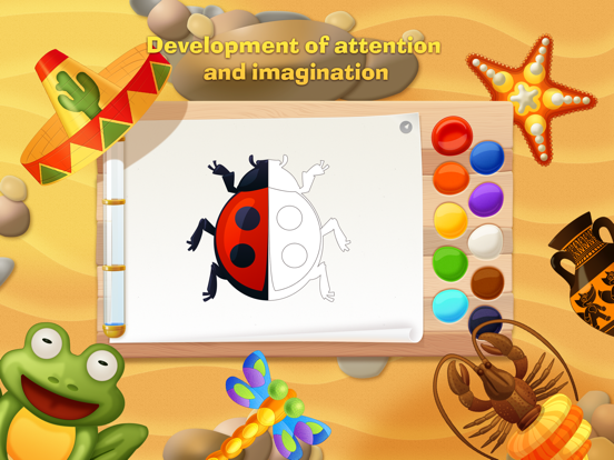 Tim the Fox - Paint - free preschool coloring game iPad screenshot