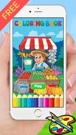 Game screenshot Farm & Animals coloring book - drawing free game for kids mod apk