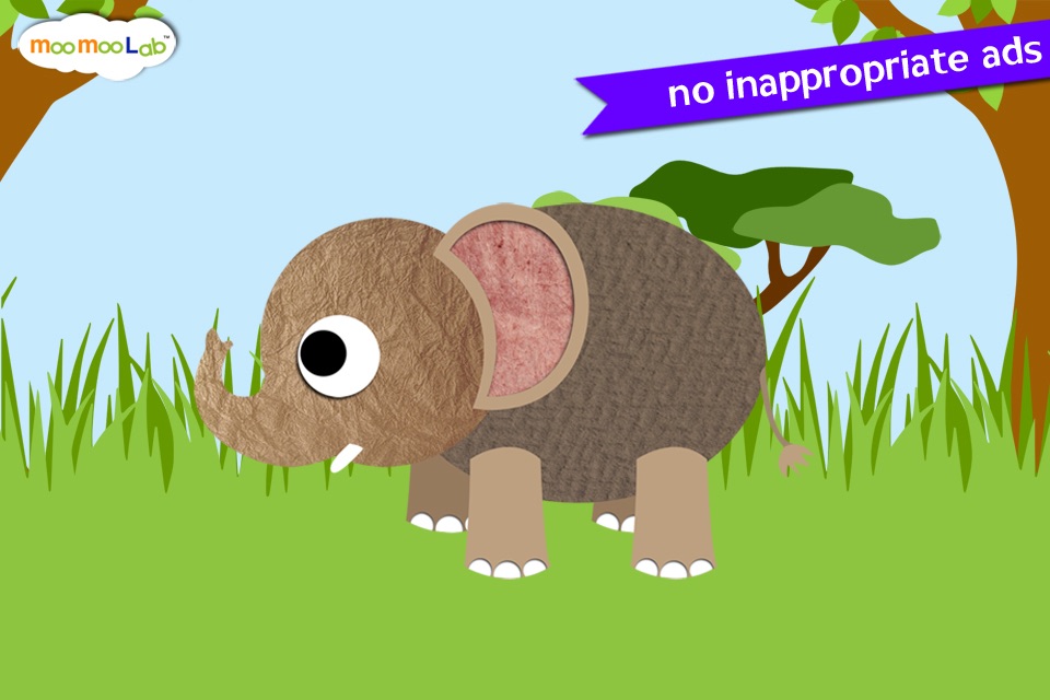 Zoo Animals - Animal Sounds, Puzzles and Activities for Toddlers and Preschool Kids by Moo Moo Lab screenshot 2