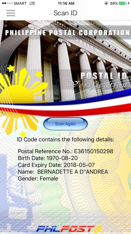 Postal ID Verification