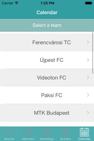 InfoLeague - Information for Hungarian First League - Matches, Results, Standings and more screenshot 2