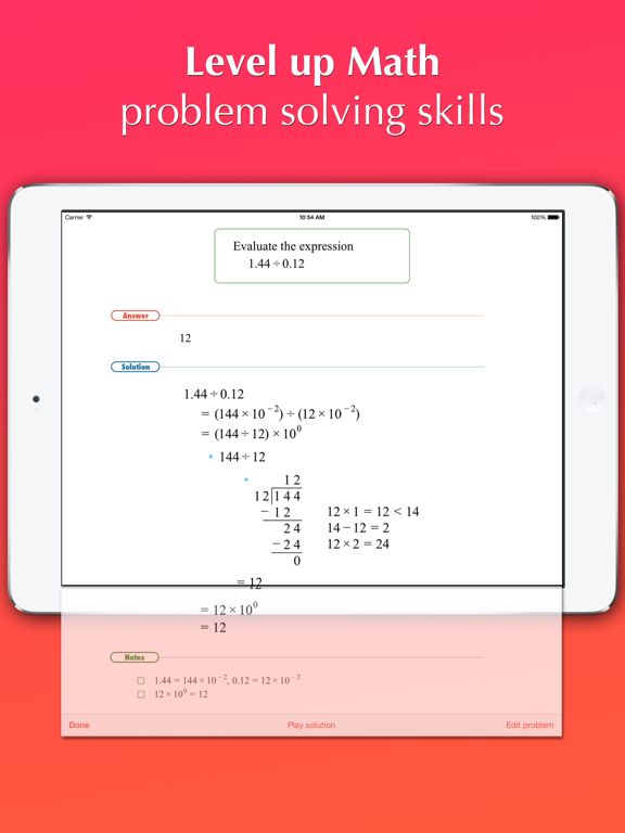 FX Math Junior Problem Solver iPad screenshot 1 - Education app