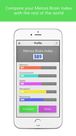 Capture d'écran de Mensa Brain Training sur iPhone 5