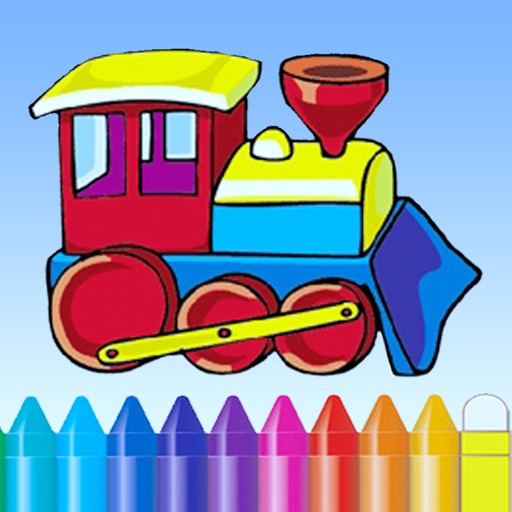 Train Coloring Book - Cute Drawing for Kids Free Games icon