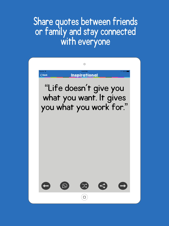 Daily Status Quotes iPad screenshot 5 - Entertainment app