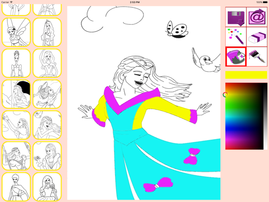 Coloring Book Game - Cute Princess